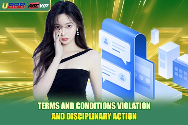 Terms and conditions violation and disciplinary action